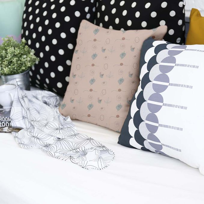 Health Pillow Pink Plants