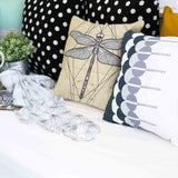 Health pillow yellow with dragonfly