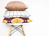 Health pillow with light gray stripes