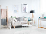 Health pillow blue white waves