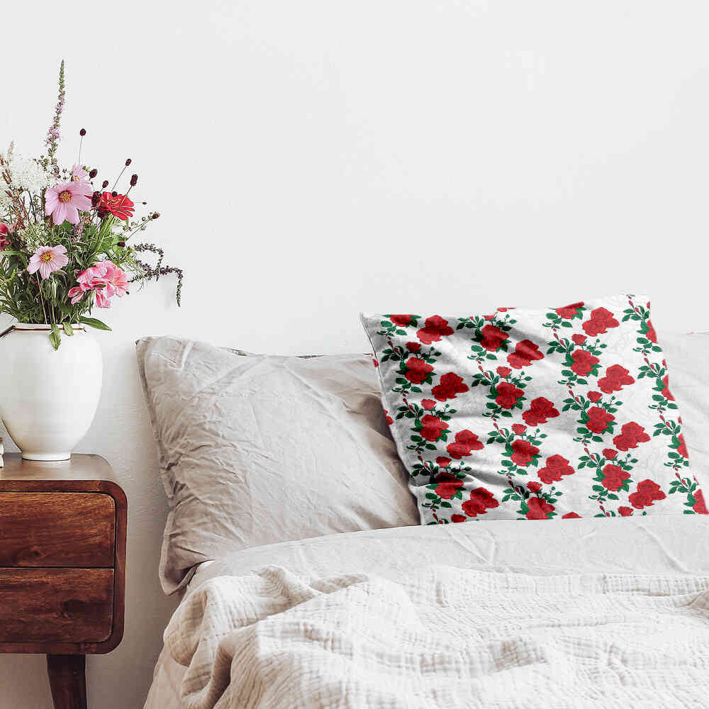 Coussin de santé blanc avec rosier