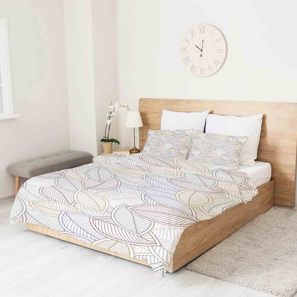 Couverture thérapeutique originale - Housse en coton feuilles de palmier colorées
