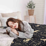 Therapy blankets bedding set black constellations