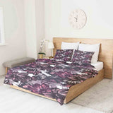 Therapy blanket and bedding set with a sea of purple flowers.