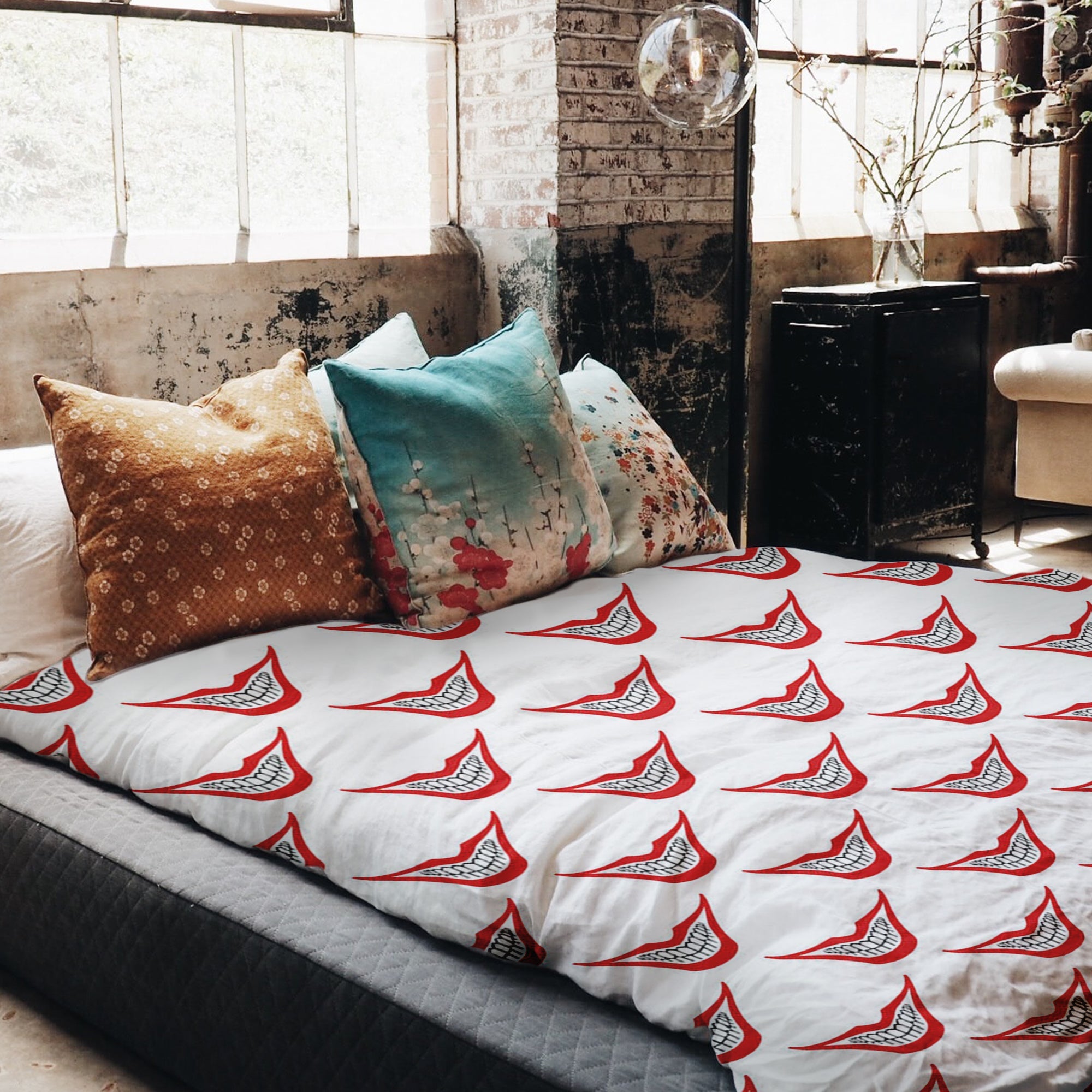 Ensemble de literie avec couverture thérapeutique blanc Joker