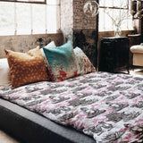 Original therapy blanket - cotton cover with pink Buddha
