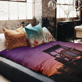 Original therapy blanket - cotton cover purple with tractor