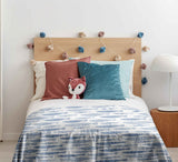 Original therapy blanket - cotton cover blue fish
