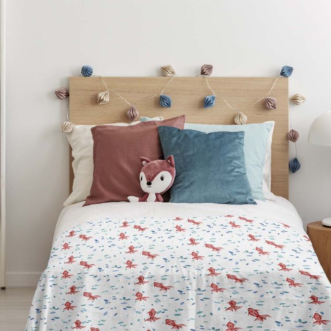 Original therapy blanket - cotton cover red fish