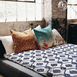 Original therapy blanket - cotton cover blue sailor pattern