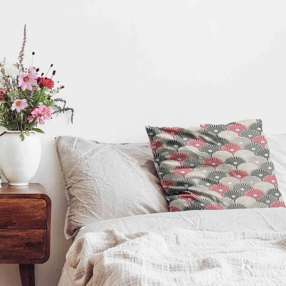 Coussin de santé fleurs abstraites colorées