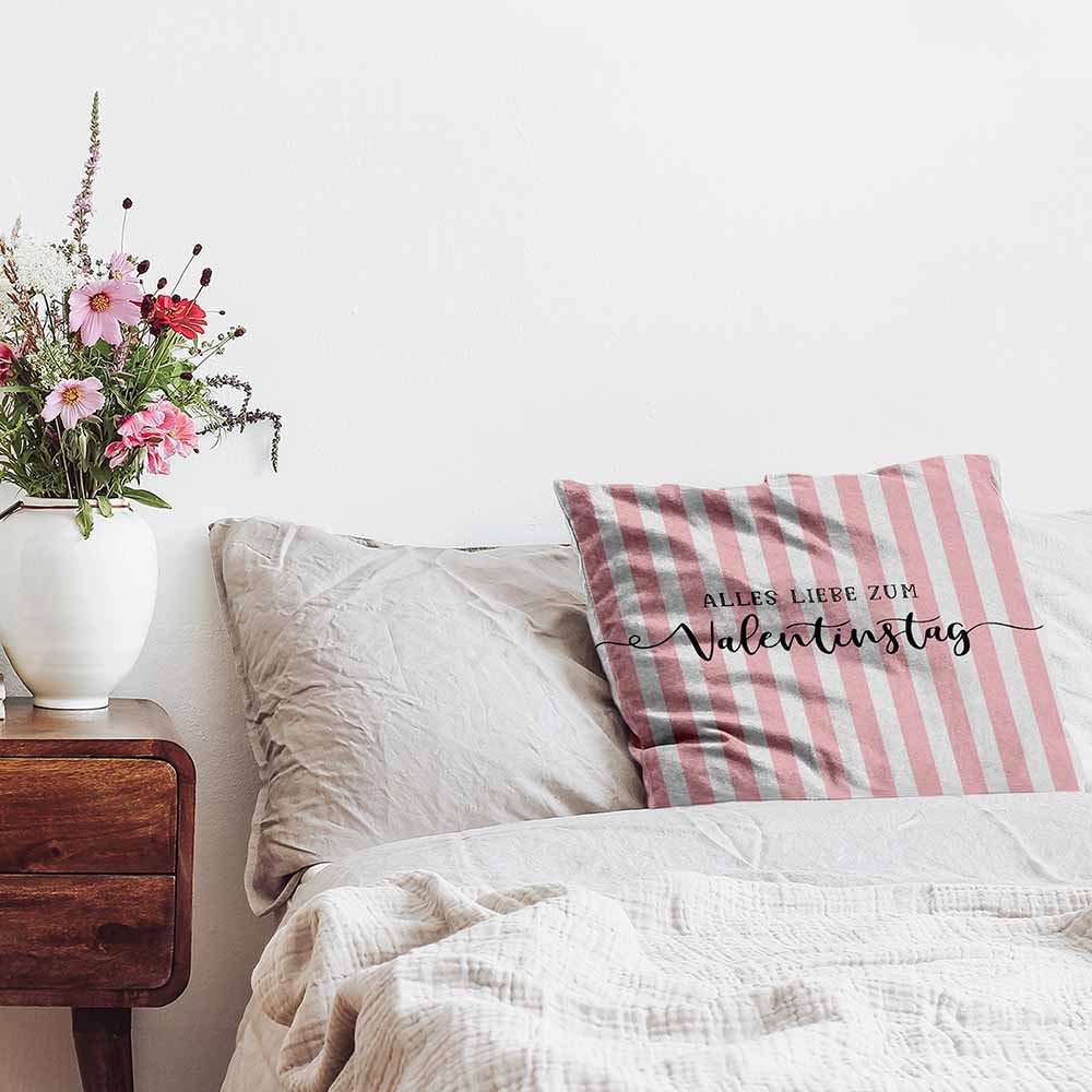 Coussin de santé rayé Saint-Valentin