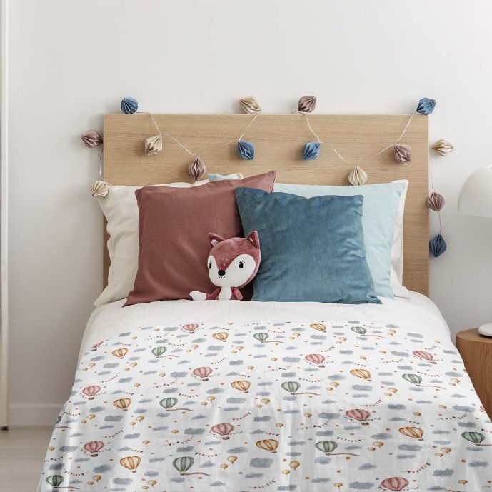 Couverture thérapeutique originale - Housse en coton Montgolfière