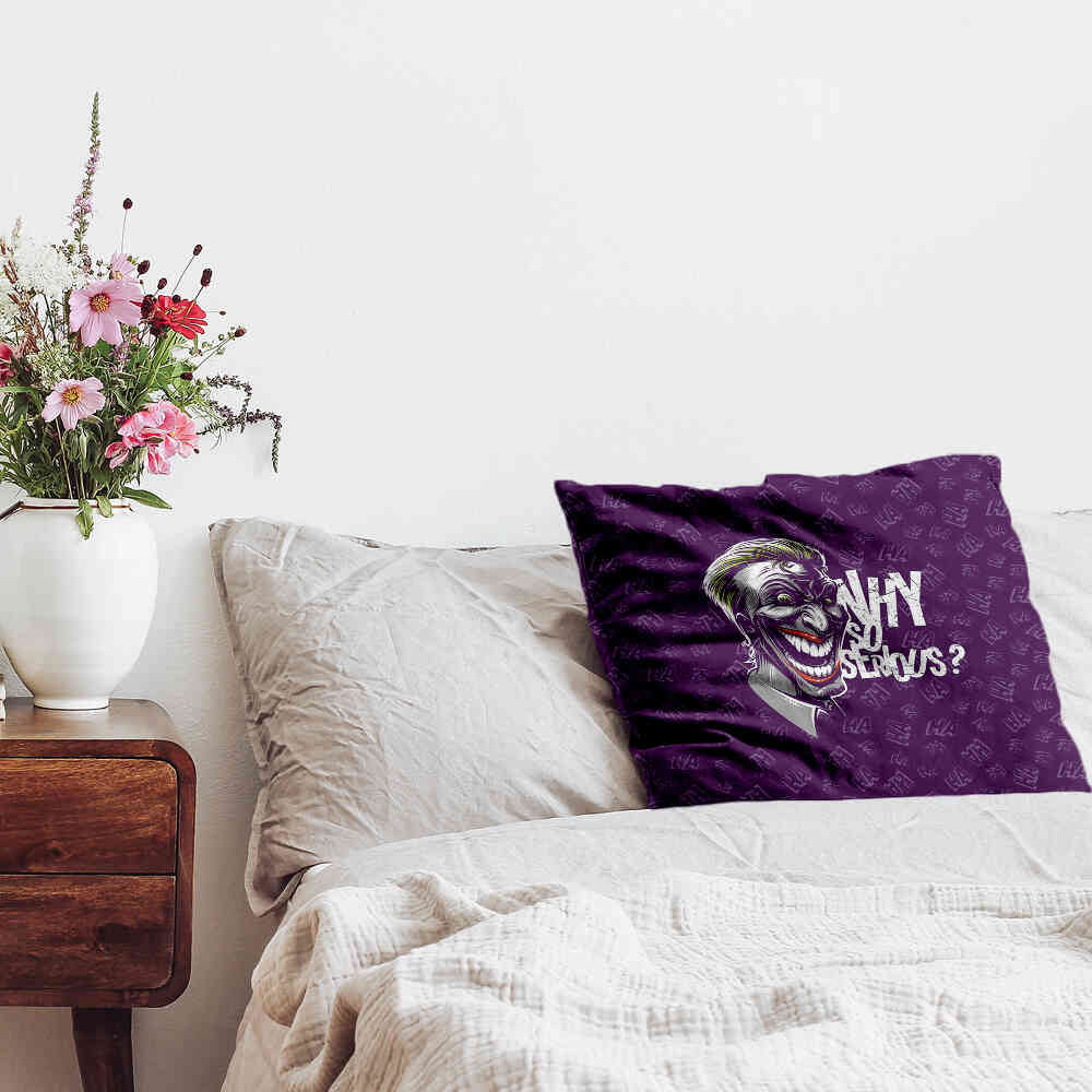 Coussin de santé violet Why So Serious?