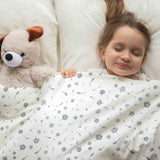 Original therapy blanket - cotton cover flying leaves