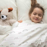 Original therapy blanket - cotton cover white with small cats