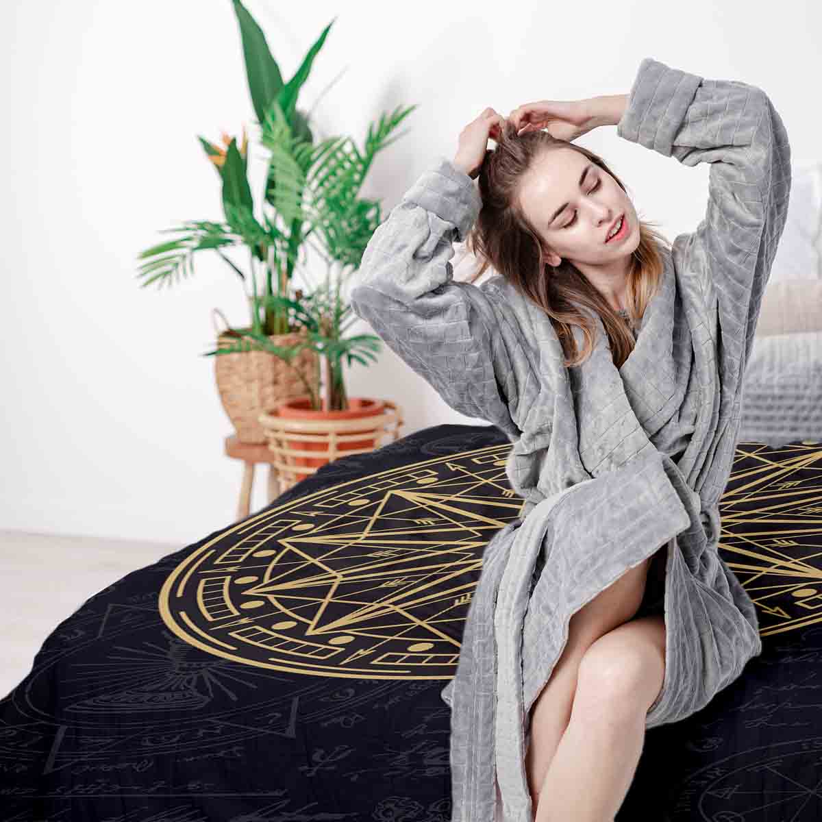 Couverture thérapeutique originale - Housse en coton Mandala mystique