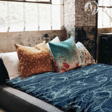 Original therapy blanket - cotton cover waves in the sea