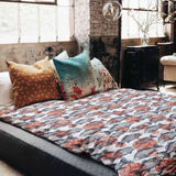 Original therapy blanket - cotton cover gray fish