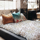 Original therapy blanket - cotton cover with delicate colorful branches