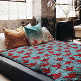 Therapy Blanket Bedding Set Red Origami
