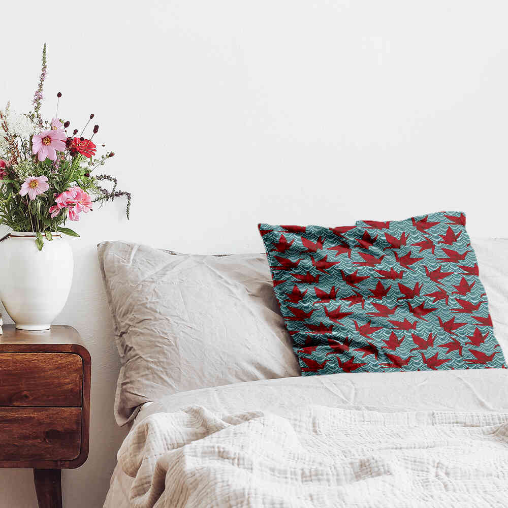 Health Pillow Red Origami