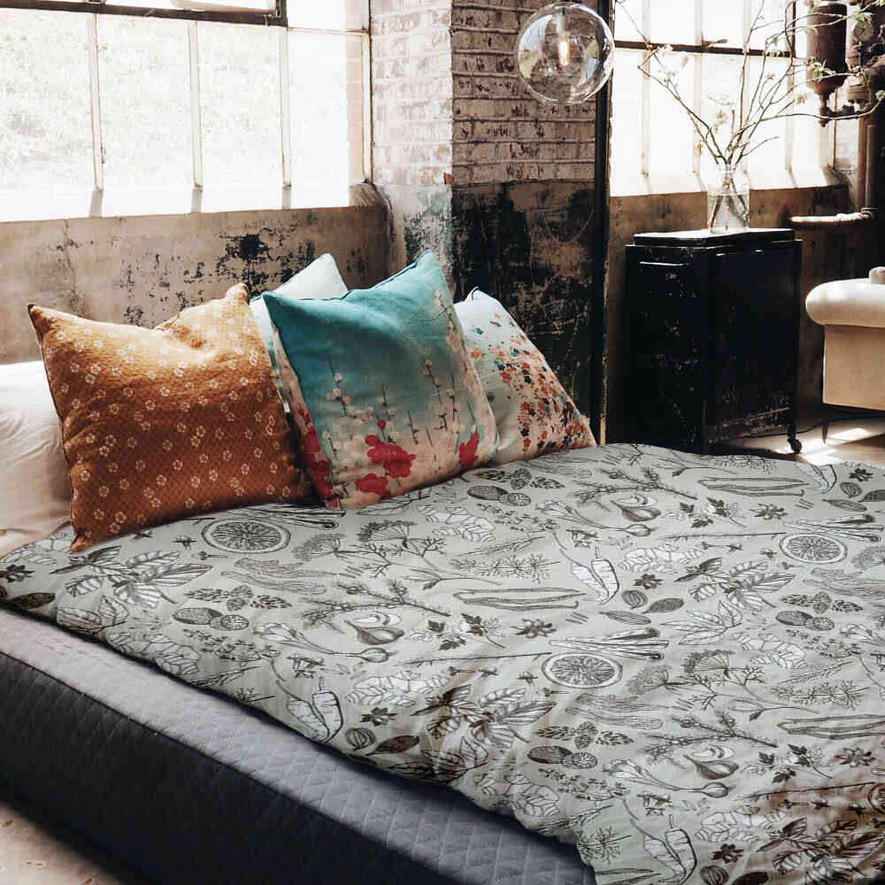 Therapy blankets bedding set gray spice