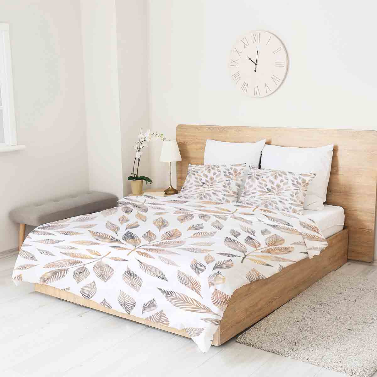 Original therapy blanket - cotton cover white with light brown branches