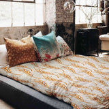 Original therapy blanket - cotton cover white with yellow wheat