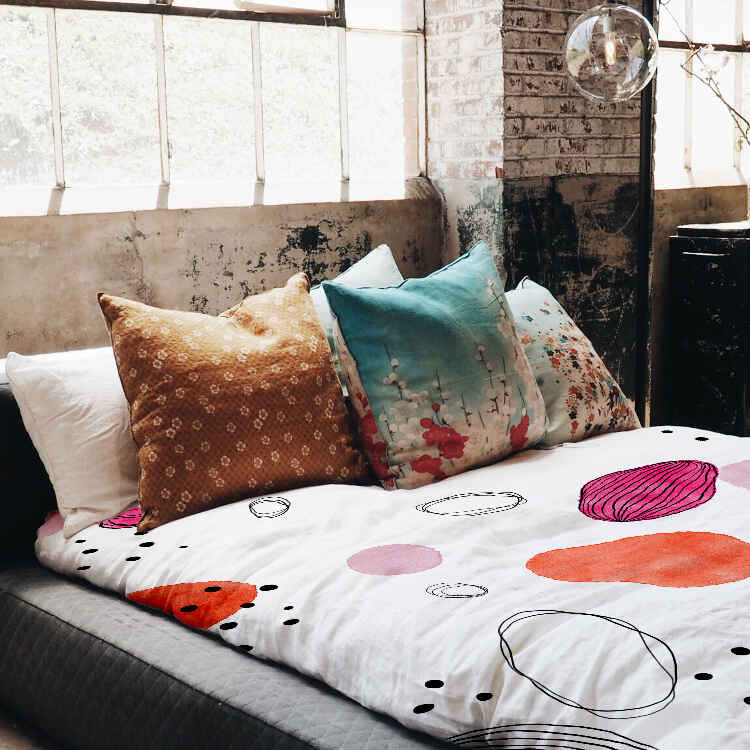 Therapy blankets bedding set abstract circles