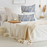 Health pillow with blue pattern