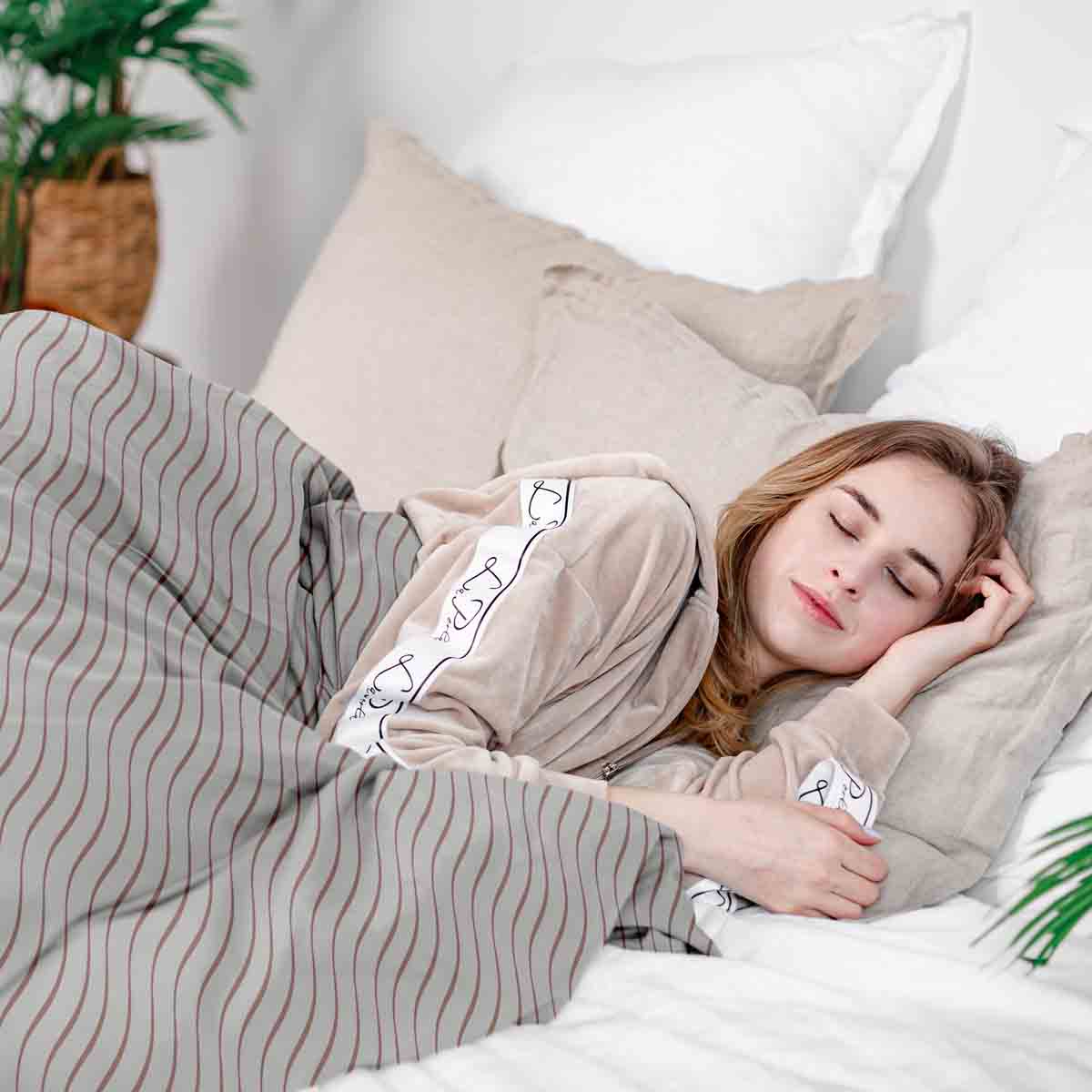 Couette de thérapie Ensemble de linge de lit rose vagues