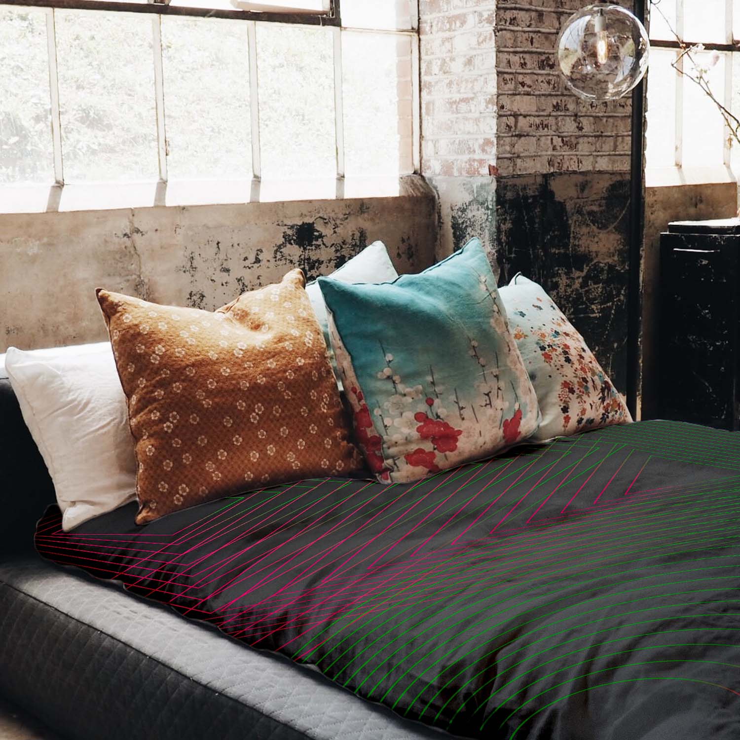 Therapy blankets bedding set gradient shapes