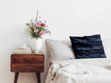 Health pillow with blue sound waves