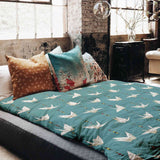 Therapy blankets bedding set origami swan