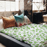 Original therapy blanket - cotton cover green question marks