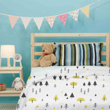 Therapy blanket bedding set with yellow trees