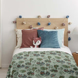 Original therapy blanket - cotton cover dark monstera