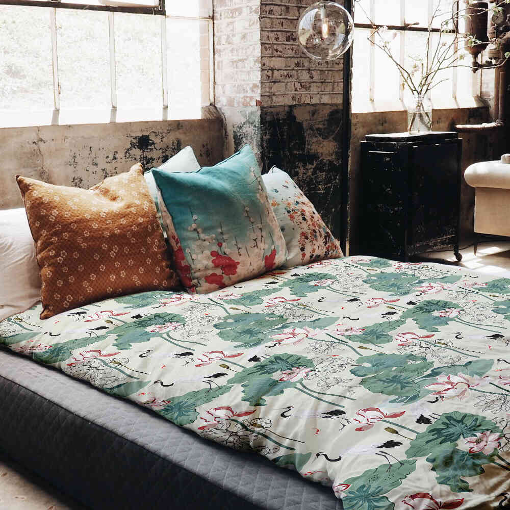 Therapy blankets bedding set water lily