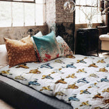 Original therapy blanket - cotton cover white with bull heads