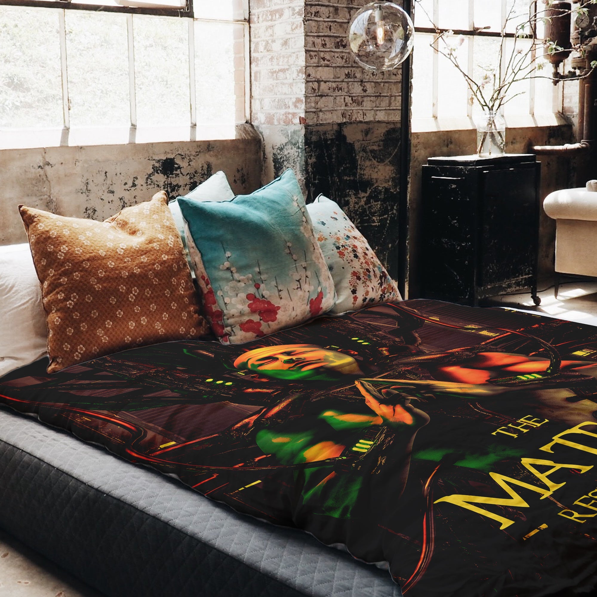 Therapy blankets bedding set brown matrix