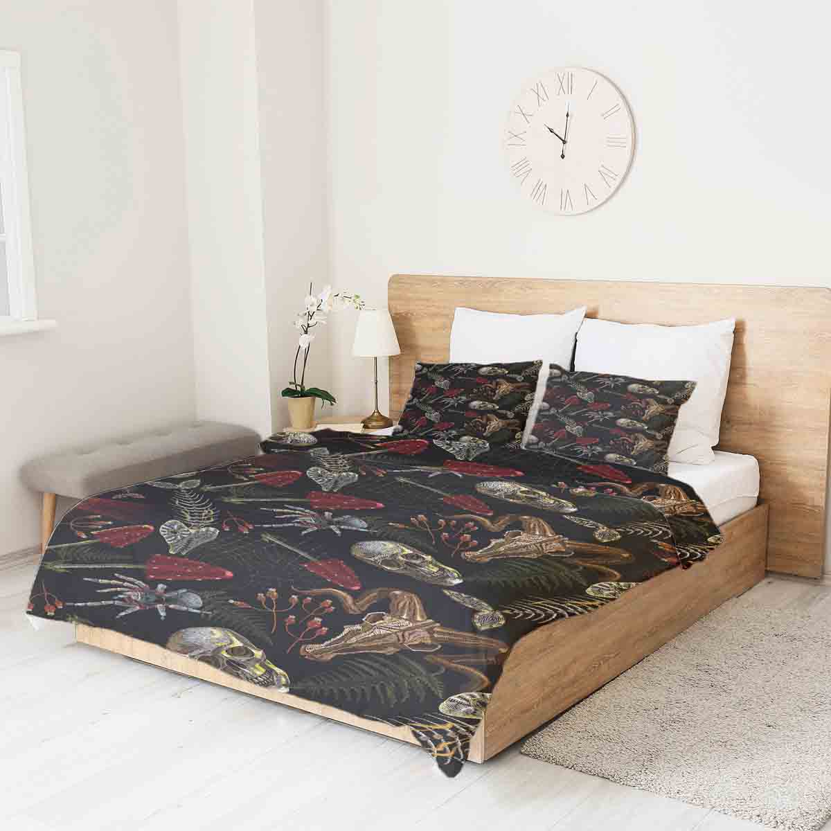 Couverture thérapeutique originale - Housse en coton Halloween Squelette