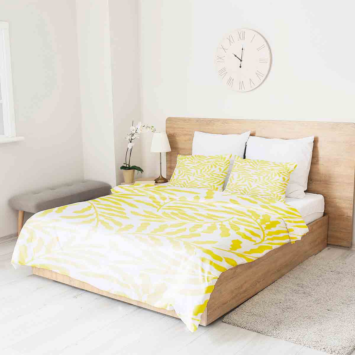 Therapy blankets bedding set with yellow branches