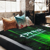 Original therapy blanket - cotton cover green with Chinese inscription