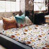 Original therapy blanket - cotton cover white with chickens