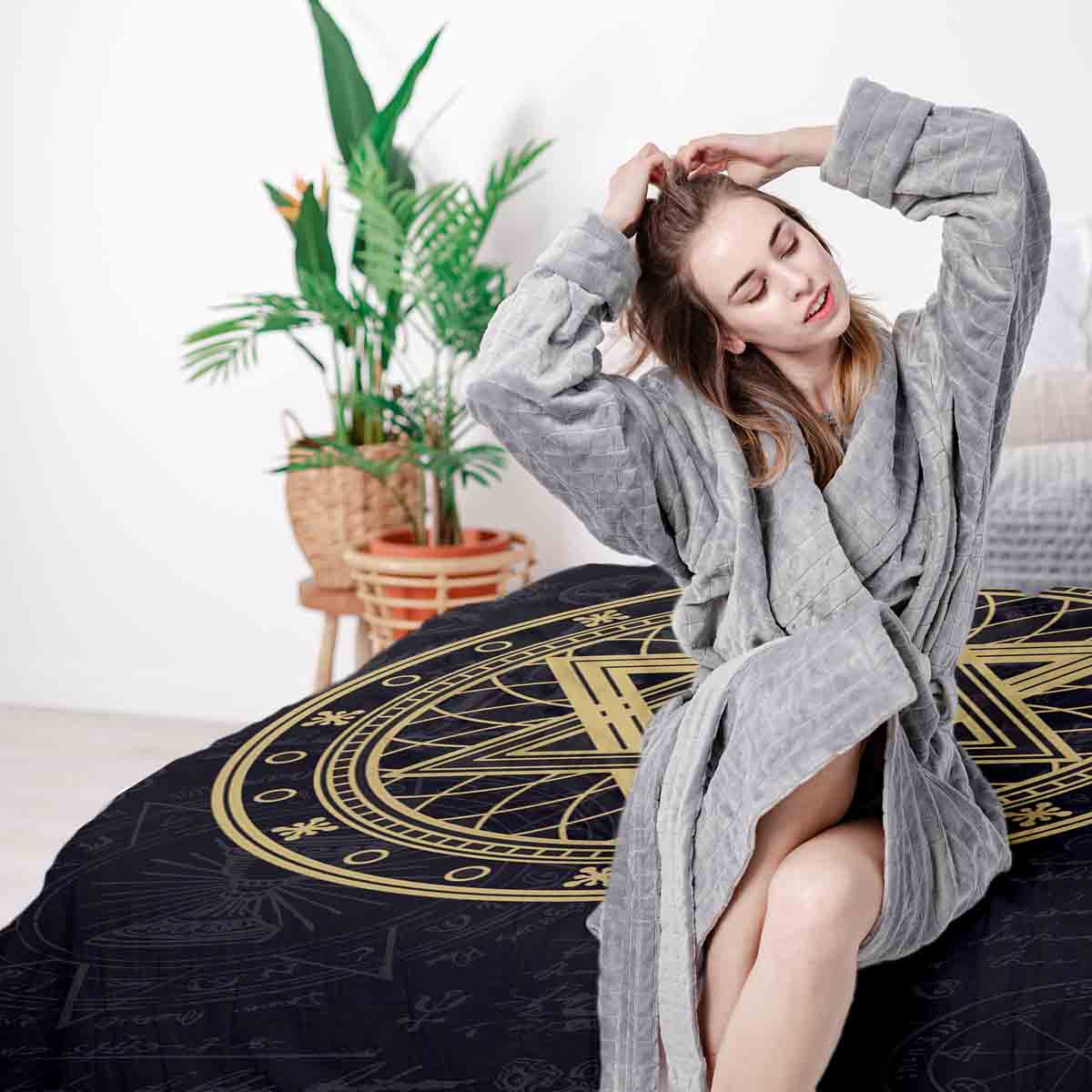 Therapy blankets bedding set star compass