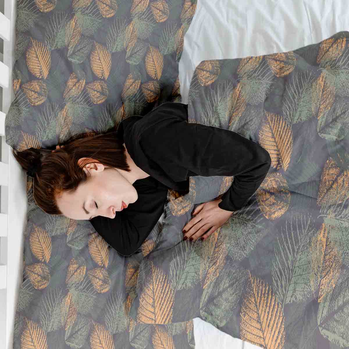Original Therapy Blanket - Cotton Bedding Set Autumn Leaf Pattern