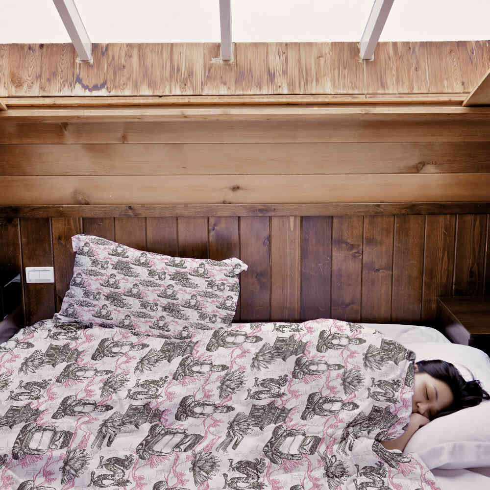 Original therapy blanket - cotton cover with pink Buddha