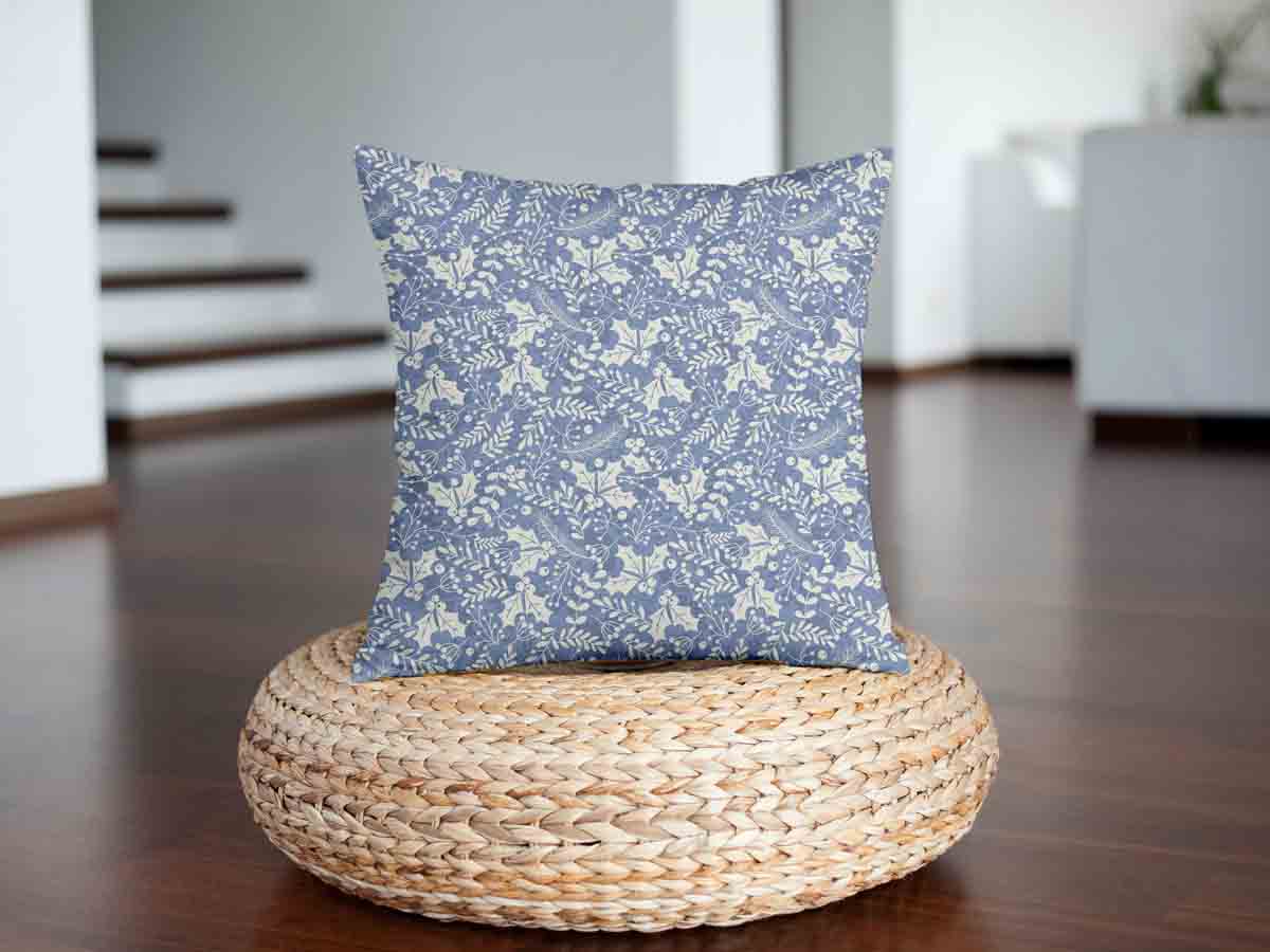 Health Pillow Blue Christmas