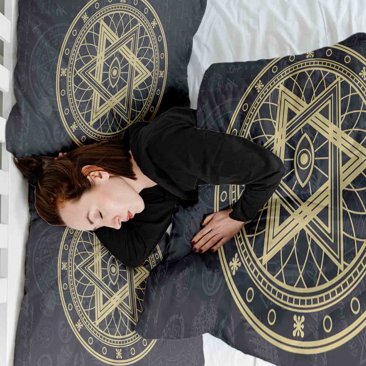 Therapy blankets bedding set star compass
